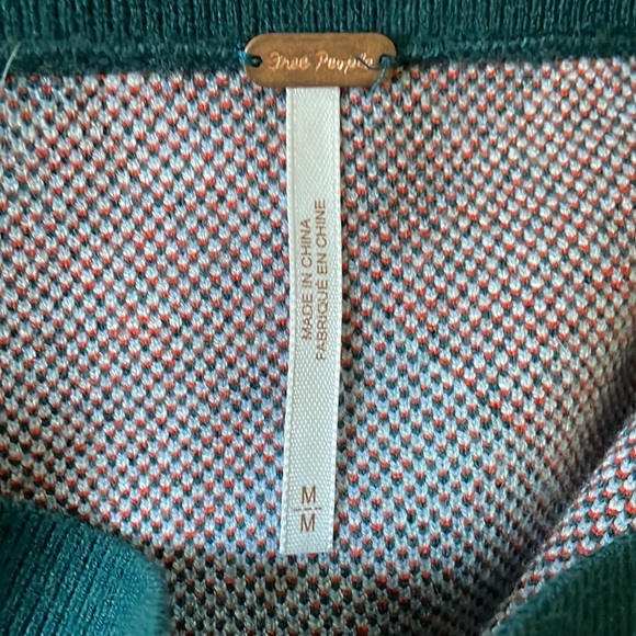 LAST CHANCE! Free People argyle Hunter green, blue and cream mini skirt NWT - Picture 5 of 5